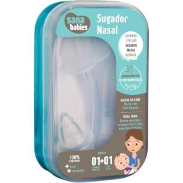 Imagem de Aspirador Sugador Nasal Sana + Estojo Verde + 1 Bico Extra - Sana Babi