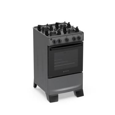Imagem de Fogão 4 Bocas Atlas Mônaco Lustro Com Mesa De Aço Bivolt Titanium