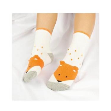 Imagem de Meia infantil raposinha - Lilipa Kids, Vermelho, 19-21