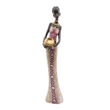 Imagem de Escultura Africana de Gala com Pote Ceremonial  Arte e História em 50c
