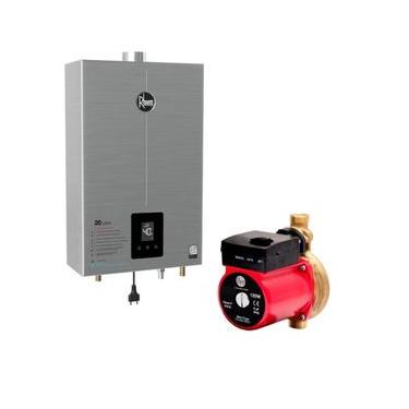 Imagem de Aquecedor Inox 20L a Gás Digital com Bomba 120W Rheem Bivolt