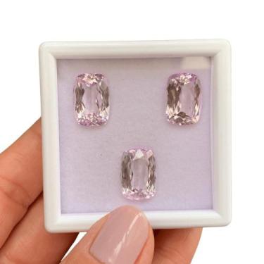 Imagem de Kunzita Rosa Cushion SET 23,55ct - ENE2ESE