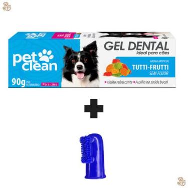 Imagem de Kit Pasta de Dente para Cães e Gatos - Gel Dental Cães e Gatos 90g + D