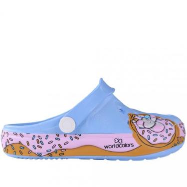 Imagem de Babuche Infantil Menina World Colors 10503, Azul, 24/25