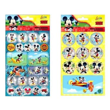 Imagem de Adesivo decorativo Mickey Mouse  saquinho com 02 unidades - Grafons