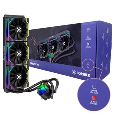 Imagem de Water Cooler Fan Triplo 360MM ARGB Preto Breezy 360 Fortrek