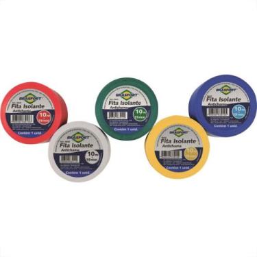 Imagem de Fita Isolante Brasfort 5M Com 6 Cores 8387