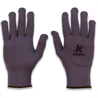 Imagem de Luva Helanca Kalipso Nylon Cinza - Kit C/12