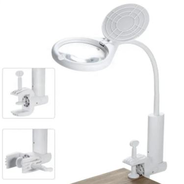 Imagem de Lupa Yeet Lupa Led Profissional 2 em 1 com Iluminação LED e Ajuste por Toque 5V Branco 10CM