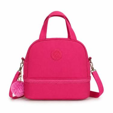 Imagem de Bolsa Térmica Feminina Compacta Moderna Com Alça Ajustável e Divisória