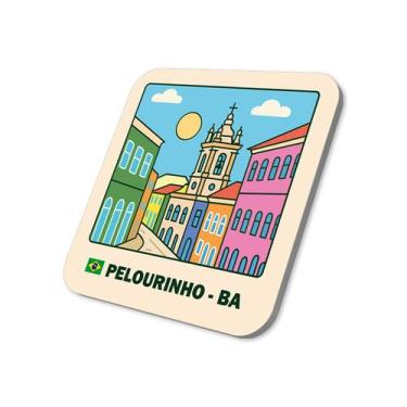 Imagem de Imã Geladeira Pelourinho- Bahia Brasil 5x5cm De Metal - M-Planner