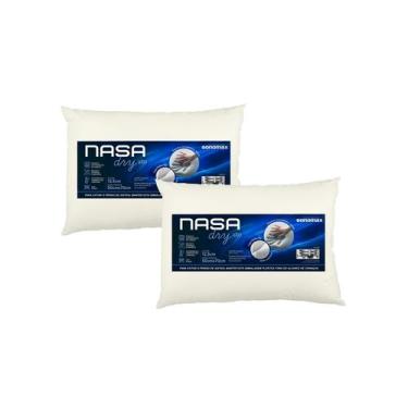 Imagem de Kit 2 Travesseiros Nasa Dry Alto Duoflex 12,5cm 50x70 Viscoelástico