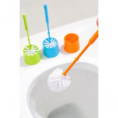 Imagem de Escova para Vaso Sanitário com Suporte Limpeza Banheiro Plástico Resistente Cerdas Firmes Organização Higiene