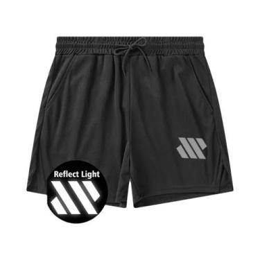 Imagem de Shorts Esportivos Masculinos De Secagem Rápida, Ajuste Slim, Com Listr