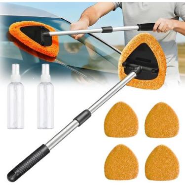 Imagem de Kit Limpador de Para-brisa asfanst com 4 Almofadas de Microfibra Laran
