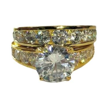 Imagem de Conjunto De Anéis De Casamento Luxuosos Para Mulheres, Empilháveis, Co