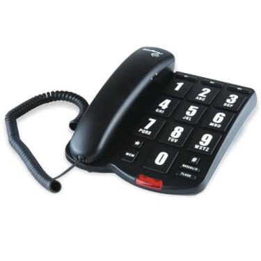 Imagem de Telefone com fio intelbras preto tok facil, Preto
