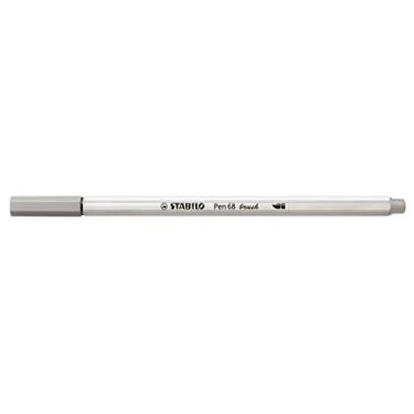 Imagem de Caneta Brush Premium – STABILO Pen 68 brush – Caixa com 10 unidades – Cinza