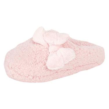 Imagem de Jessica Simpson Pantufa feminina de pelúcia Marshmallow com espuma viscoelástica, rosa, XX-Large