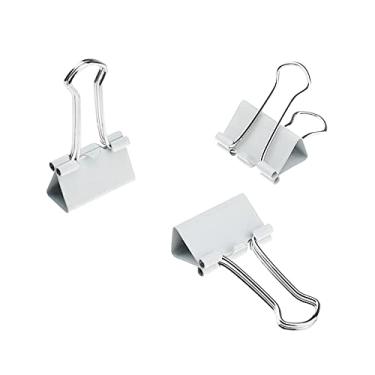 Imagem de HAHIYO Grampos de papel para fichário, mola de aço resistente, pequeno, 1,9 cm de largura, 0,5 cm de capacidade, sem bordas afiadas, aderência resistente, reutilizável, acabamento branco, brilhante, para casa, escritório, escola, pacote com 30