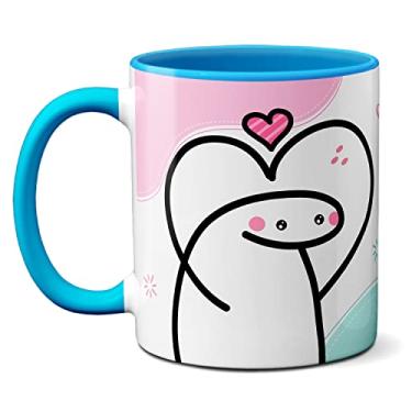 Imagem de Caneca Flork Namorados Te Amo do Tamanho Da Dificuldade (Azul)