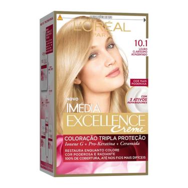 Imagem de Tintura Creme Imédia Excellence L`oréal Louro Claríssimo Acinzentado 10.1