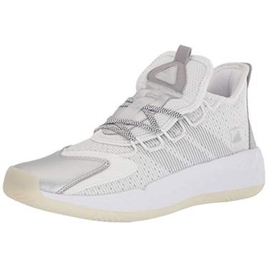 Imagem de adidas Coll3ctiv3 2020 Tênis de basquete baixo, Branco/prata metálico, 5.5