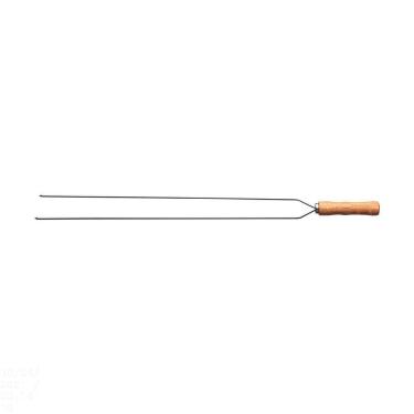 Imagem de Espeto Duplo para Churrasco Tramontina com Lâmina em Aço Inox e Cabo de Madeira 85 cm Tramontina