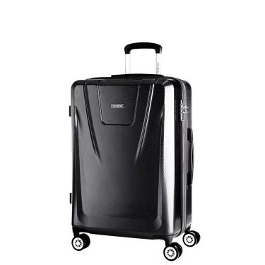 Imagem de Mala de Bordo Pequena Expansível em Policarbonato SAMSONITE Derby Cadeado TSA e Rodas Duplas Preta