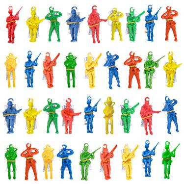 Imagem de ArtCreativity Mini paraquedas com paraquedas, pacote com 36, brinquedo masculino de vinil de paraquedas em cores sortidas, conjunto de plástico durável para homens do exército, brindes divertidos de festa de paraquedas, para meninos e meninas