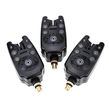 Imagem de Tingpai 3 pcs Azul LED Pesca Mo ida Alarmes pa Va De Pesca Resistente À Água Ajustável Tom Sensibilidade Som Alerta