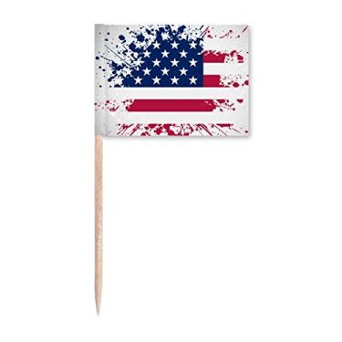 Imagem de Estrelas e listras bandeira americana país palito de dente marcadores decoração de festa