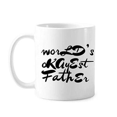 Imagem de World's Okayest Father Festival Caneca cerâmica cerâmica xícara de porcelana café louça
