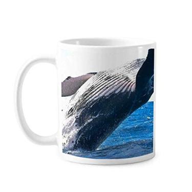 Imagem de Caneca de cerâmica cerâmica para café e porcelana com estampa de baleia e animais do oceano