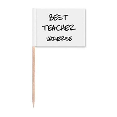Imagem de Best Teacher Universe Student Quote Toothpick Flags Marker Topper Party Decoration