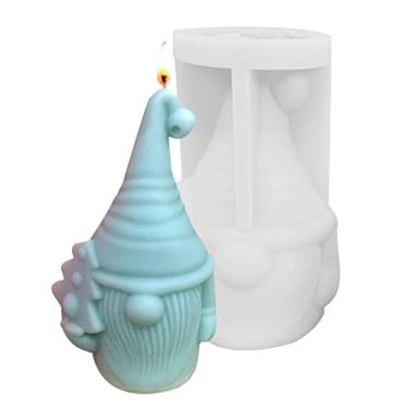 Imagem de vela silicone gnomos 3D, resina feito à mão cera aroma para fabricação velas faça você mesmo artesanato sabão cera abelha chocolate