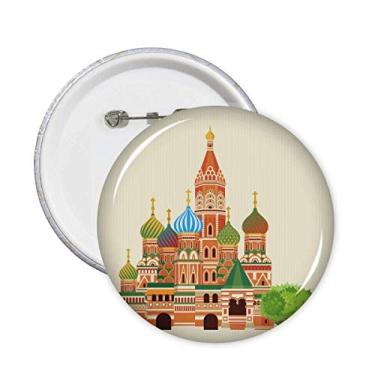 Imagem de Ilustração de ponto de referência da Rússia alfinetes símbolo nacional emblema botão decoração acessório 5 peças