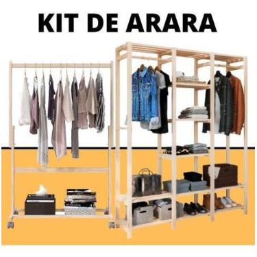 ArtMovelar - Cabideiro com Tampo - Kit com 1 Tampo e 1 Tubo para Cabideiro  de Parede - Cabide de Parede em Madeira MDF, Organizadores de Roupas para