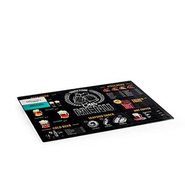Imagem de Tabua retangular Beer Time em vidro L40xP30cm-PRETO - Dynasty- Full Fit