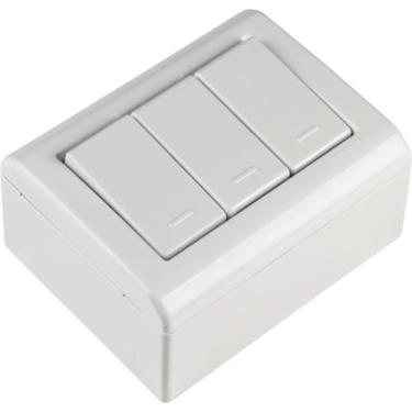 Imagem de Caixa De Sobrepor Com 3 Interruptores Simples 10 A 250 V Tramontina Li