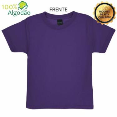 Imagem de Camiseta Roxa Básica Camisa Unissex 100% Algodão Premium - Lp Malhas P