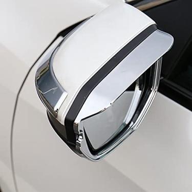 Imagem de JIERS Para Honda Civic 10º 2016 2019, ABS cromado moldura do espelho retrovisor do carro adesivo acessórios de estilo de carro