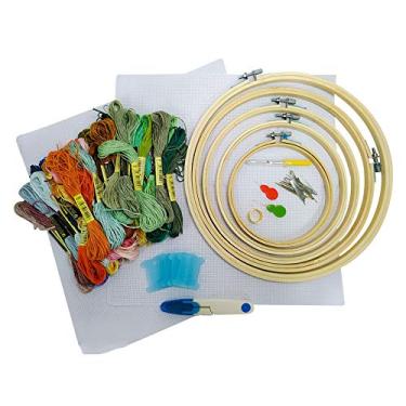 Imagem de LANMAX Kit Completo de Bordado Ponto Cruz para Iniciantes e Crianças