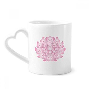 Imagem de Caneca rosa de flor de lótus Caneca de café cerâmica copo de coração de vidro