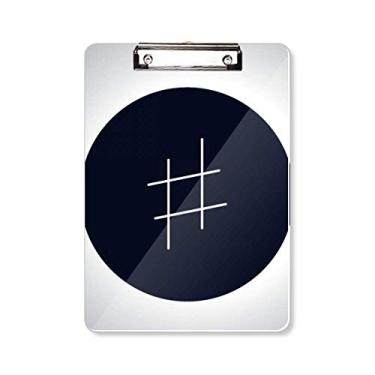 Imagem de Placa de apoio para prancheta preta com assinatura White Music A4