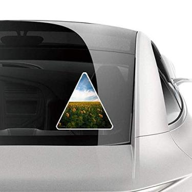 Imagem de DIYthinker Adesivo de girassóis nuvens azul céu carro motocicleta bicicleta bagagem decalque