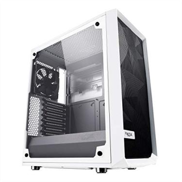 Imagem de Fractal Design Meshify C – Estojo compacto para computador Torre Média – Fluxo de ar/Refrigeração – 2 ventoinhas incluídas – Cobertura de PSU – Interior modular – Pronto para resfriamento de água –