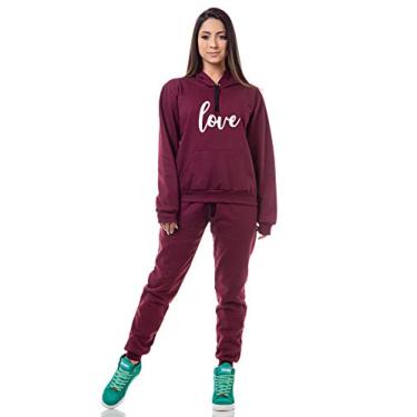 Imagem de Conjunto Moletom Alice Monteiro canguru Love Bordo