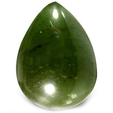 Imagem de Deluxe Gems 12,75 ct corte cabochão de pera (17 x 13 mm) pedra preciosa natural serpentina não aquecida verde oliva