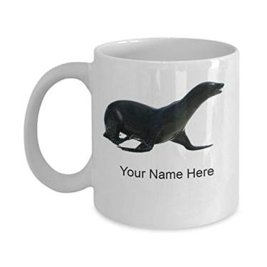 Imagem de Caneca de selo personalizado - Copo de café com selo - Ideia de presente de selo - Copo de selo personalizado - Caneca de café de 325 ml